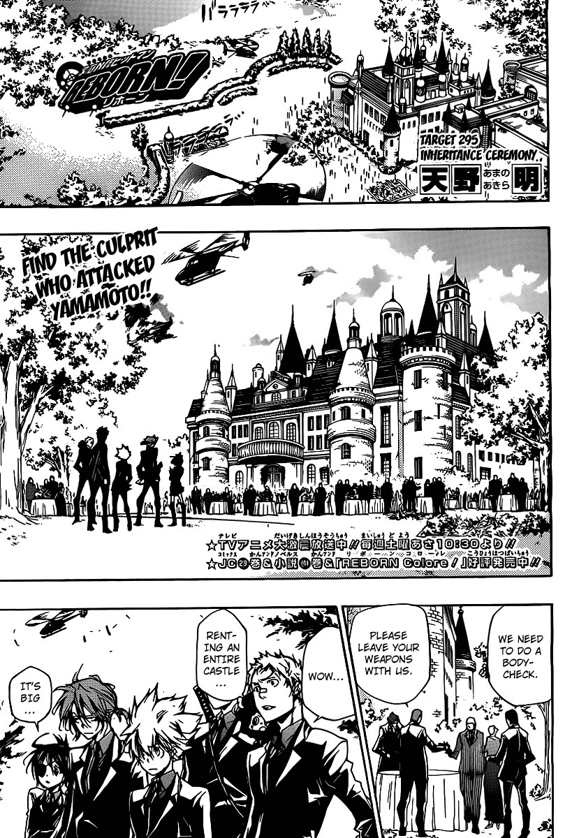 Kateikyoushi Hitman Reborn! Chapter 295 page 1 - Chapter 295: Inheritance Ceremony