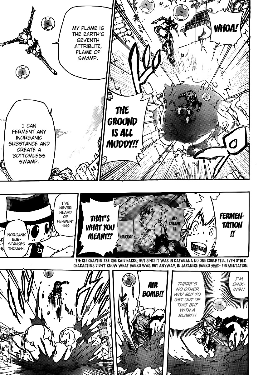 Kateikyoushi Hitman Reborn! Chapter 315 page 11 - Chapter 315: Hayato Gokudera vs. Shitt P!