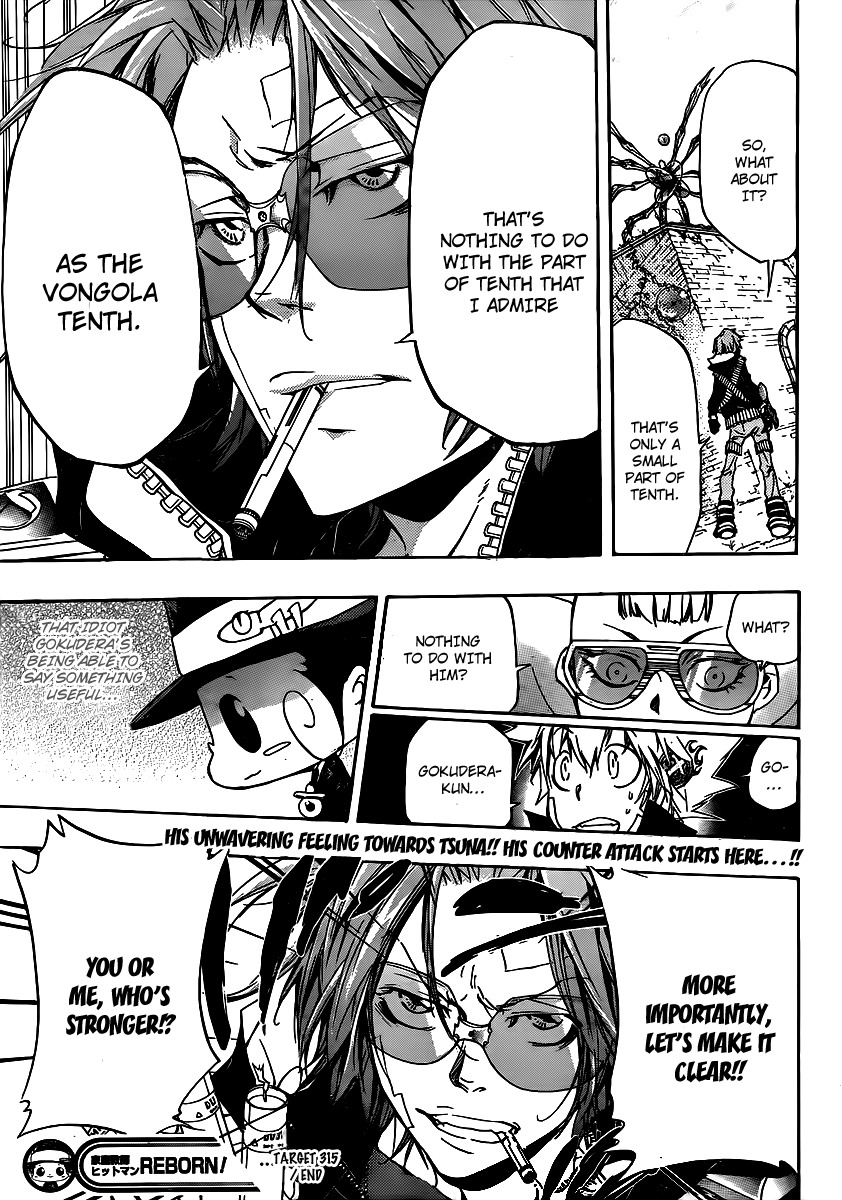 Kateikyoushi Hitman Reborn! Chapter 315 page 17 - Chapter 315: Hayato Gokudera vs. Shitt P!