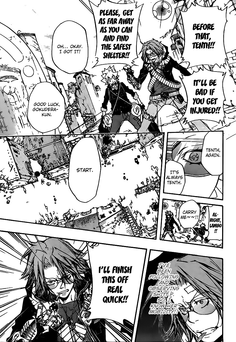 Kateikyoushi Hitman Reborn! Chapter 315 page 5 - Chapter 315: Hayato Gokudera vs. Shitt P!
