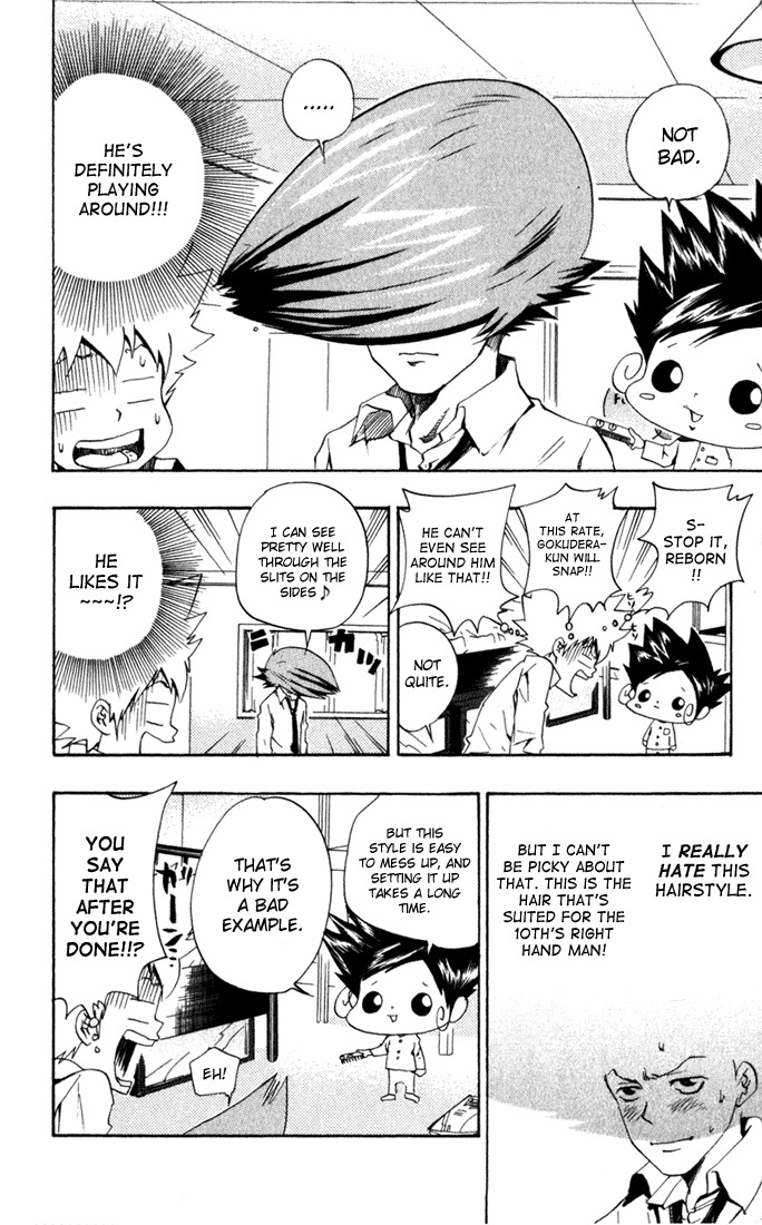 Kateikyoushi Hitman Reborn! Chapter 32 page 8 - Chapter 32: Gokudera Training Program