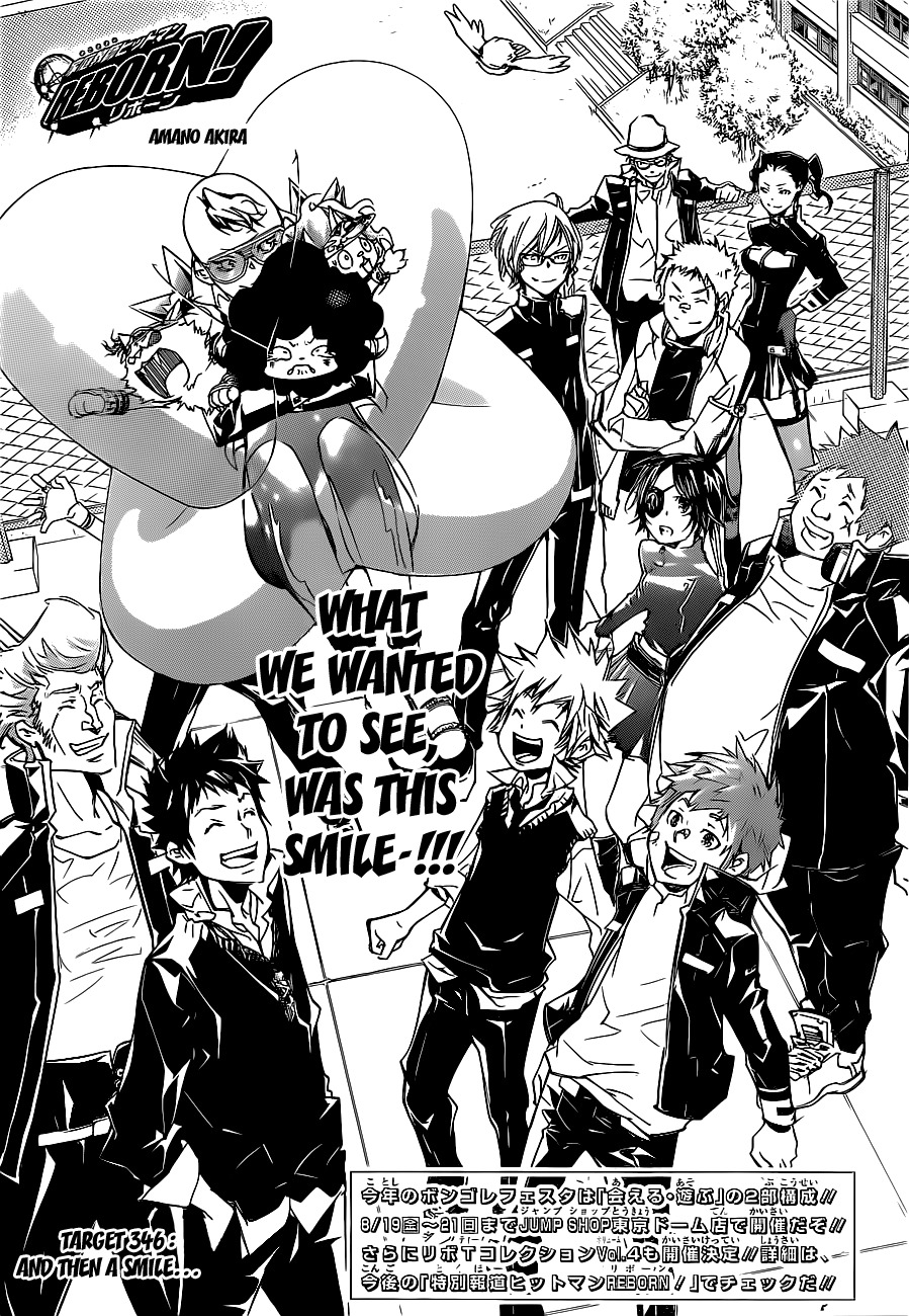 Kateikyoushi Hitman Reborn! Chapter 346 page 1 - Chapter 346: And Smile. . .