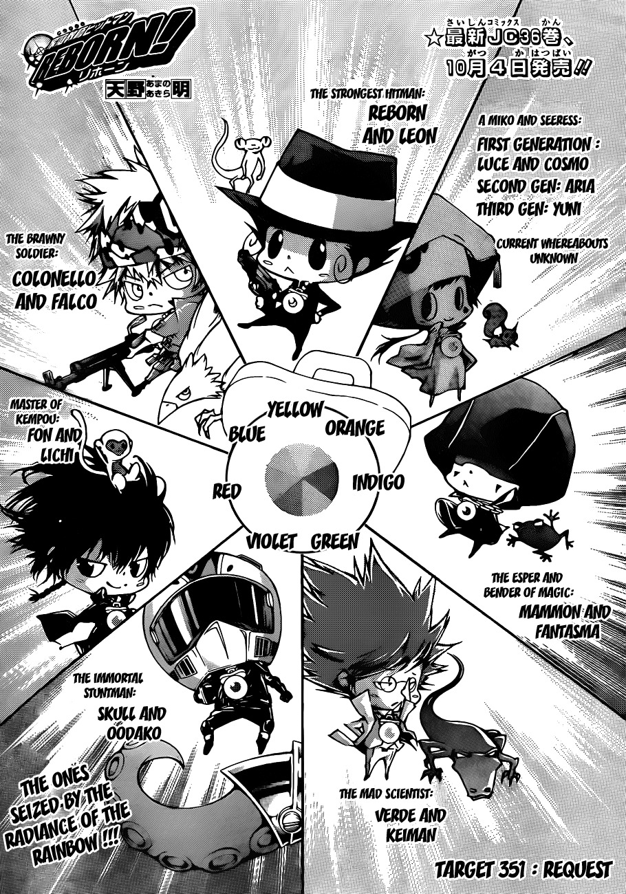 Kateikyoushi Hitman Reborn! Chapter 351 page 1 - Chapter 351: Request