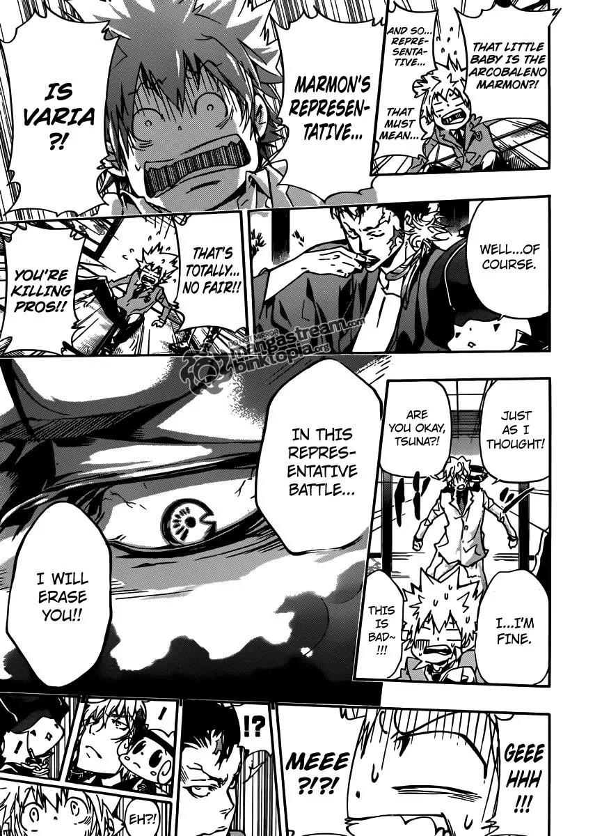 Kateikyoushi Hitman Reborn! Chapter 355 page 17 - Chapter 355: Yuni, Gamma and Byakuran
