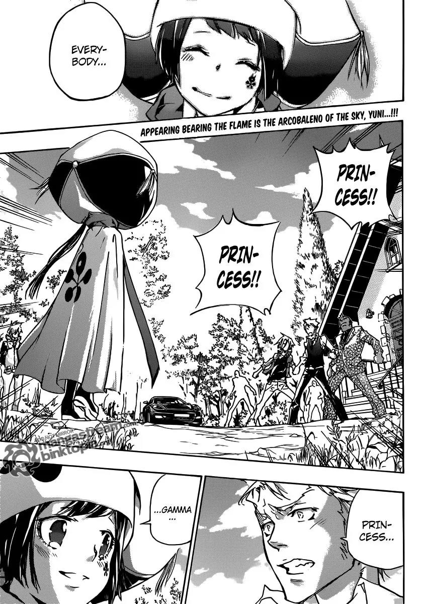 Kateikyoushi Hitman Reborn! Chapter 355 page 3 - Chapter 355: Yuni, Gamma and Byakuran