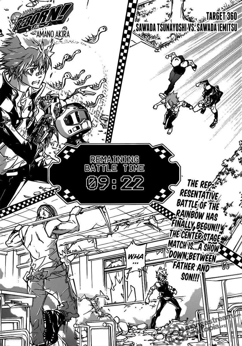 Kateikyoushi Hitman Reborn! Chapter 360 page 1 - Chapter 360: Sawada Tsunayoshi vs. Sawada Iemitsu
