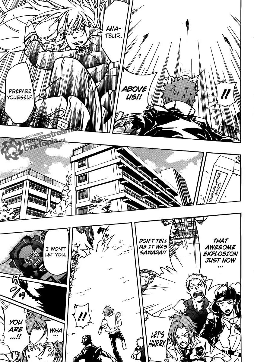 Kateikyoushi Hitman Reborn! Chapter 360 page 15 - Chapter 360: Sawada Tsunayoshi vs. Sawada Iemitsu