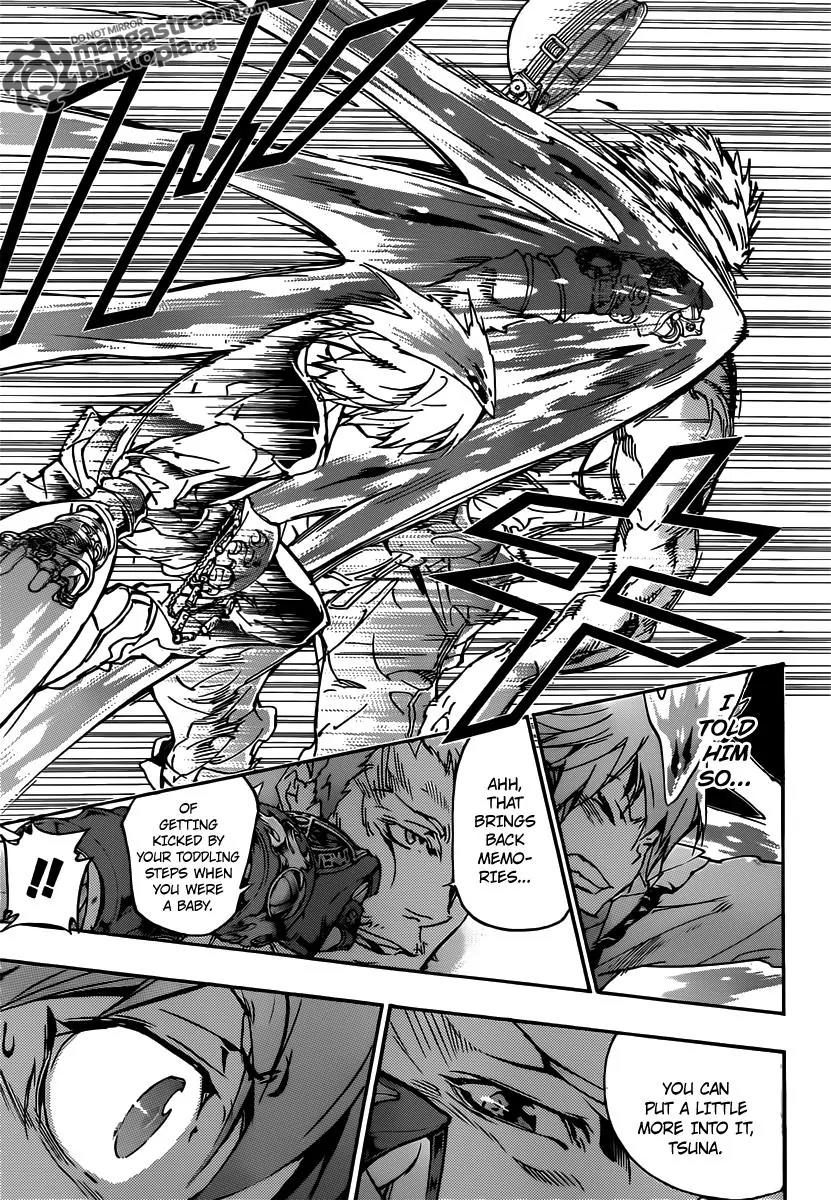 Kateikyoushi Hitman Reborn! Chapter 360 page 8 - Chapter 360: Sawada Tsunayoshi vs. Sawada Iemitsu