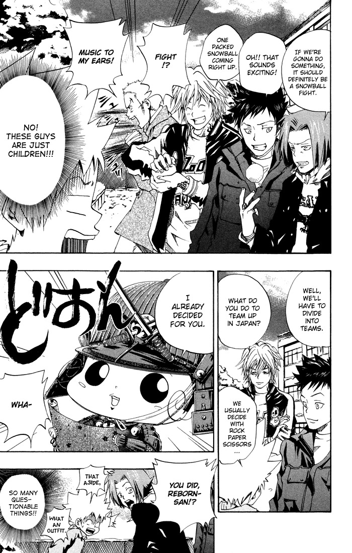 Kateikyoushi Hitman Reborn! Chapter 37 page 5 - Chapter 37: Snow Fight:Kickoff