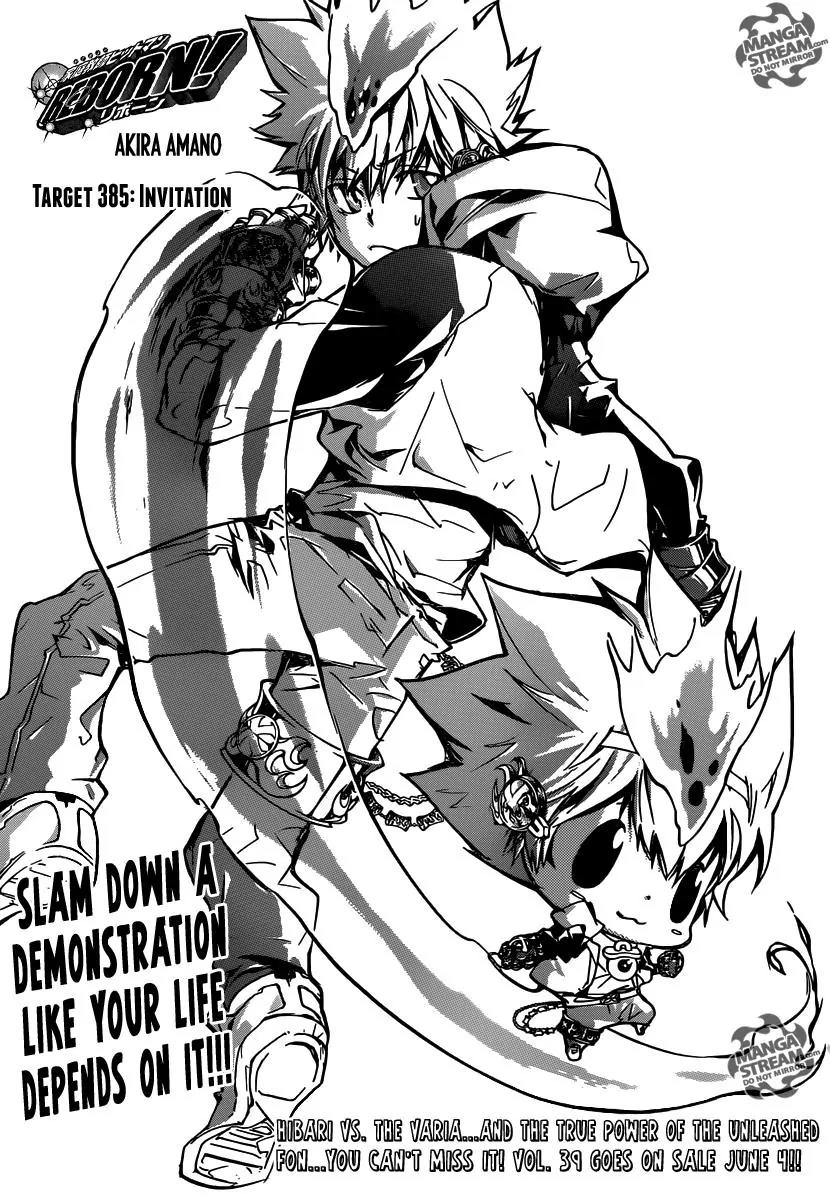 Kateikyoushi Hitman Reborn! Chapter 385 page 1 - Chapter 385: Invitation