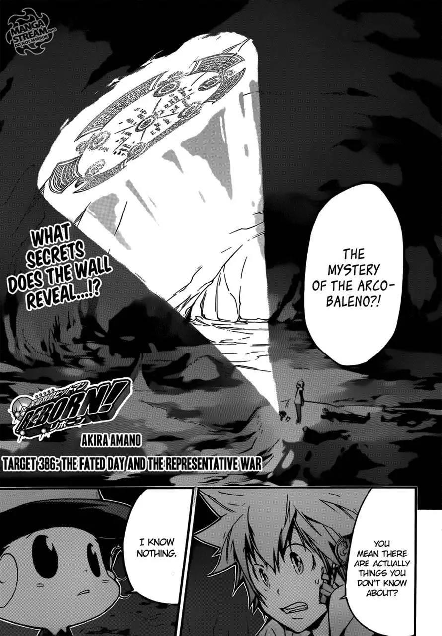 Kateikyoushi Hitman Reborn! Chapter 386 page 1 - Chapter 386: The Fated Day and the Representative War