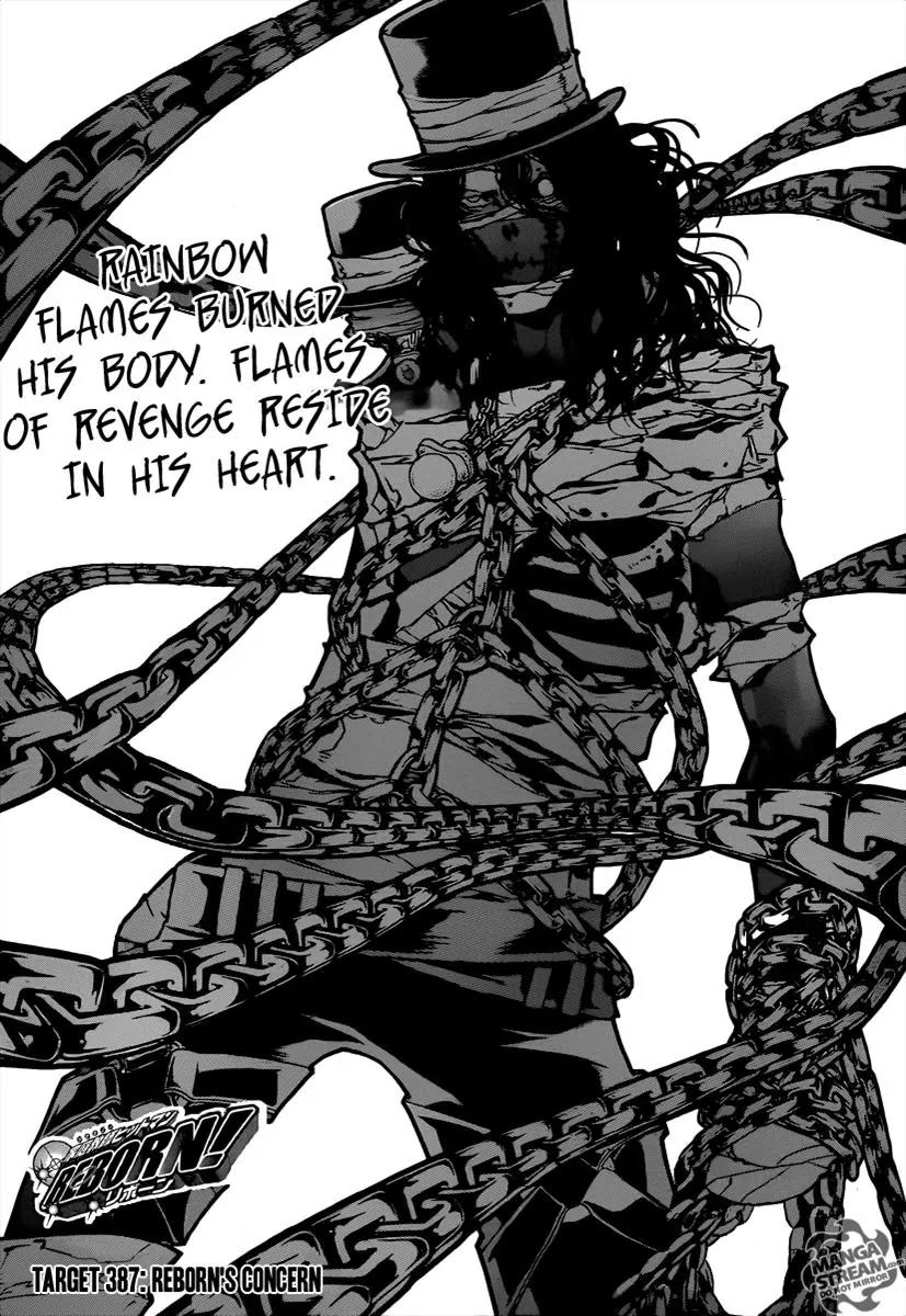 Kateikyoushi Hitman Reborn! Chapter 387 page 1 - Chapter 387: Reborn's Concern