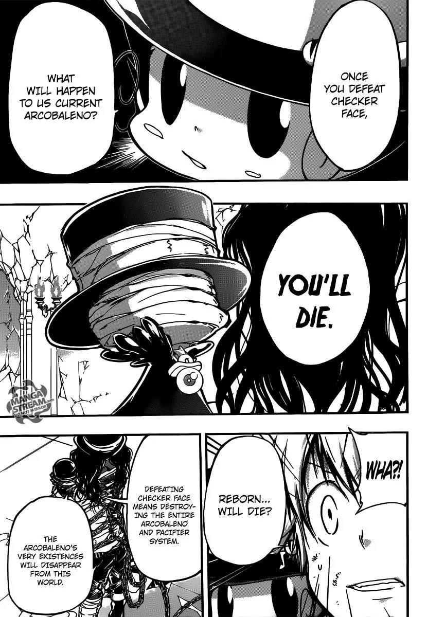 Kateikyoushi Hitman Reborn! Chapter 387 page 13 - Chapter 387: Reborn's Concern