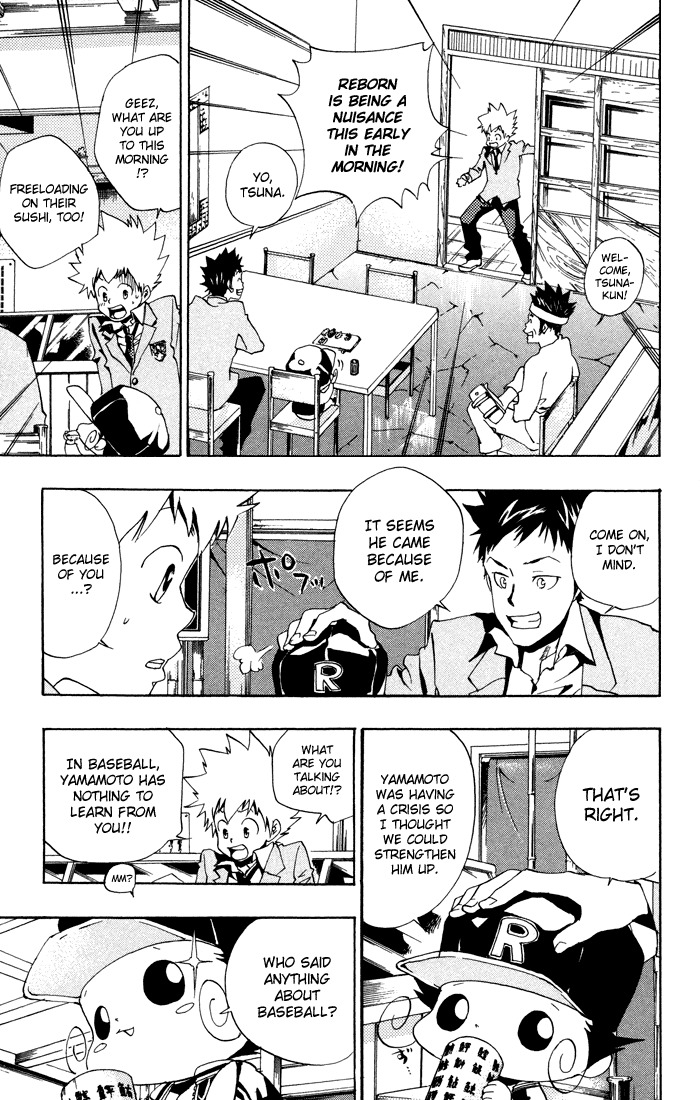 Kateikyoushi Hitman Reborn! Chapter 39 page 5 - Chapter 39: Yamamoto's Training