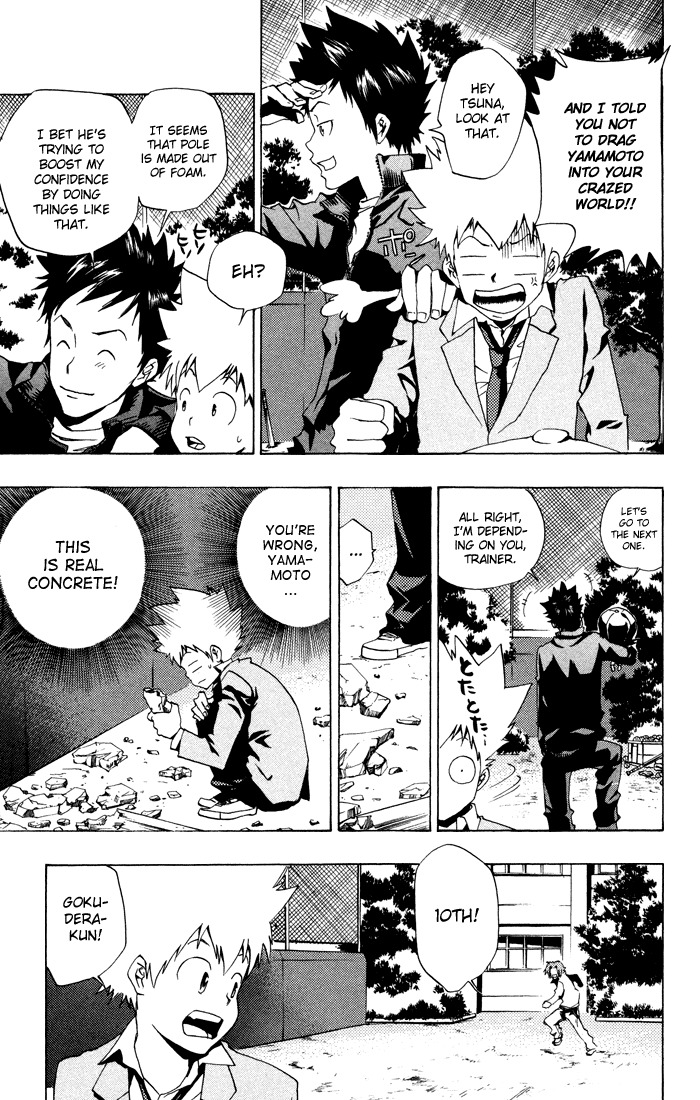 Kateikyoushi Hitman Reborn! Chapter 39 page 9 - Chapter 39: Yamamoto's Training