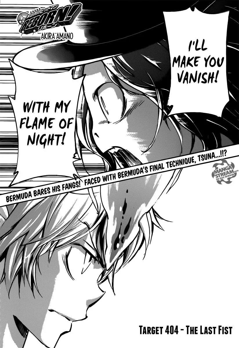 Kateikyoushi Hitman Reborn! Chapter 404 page 1 - Chapter 404: The Last Fist