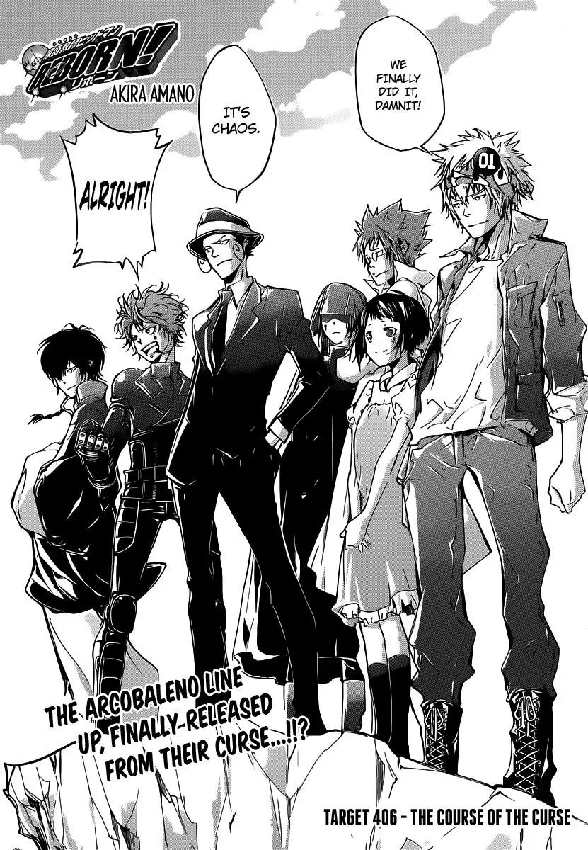 Kateikyoushi Hitman Reborn! Chapter 406 page 1 - Chapter 406: The Course of the Curse