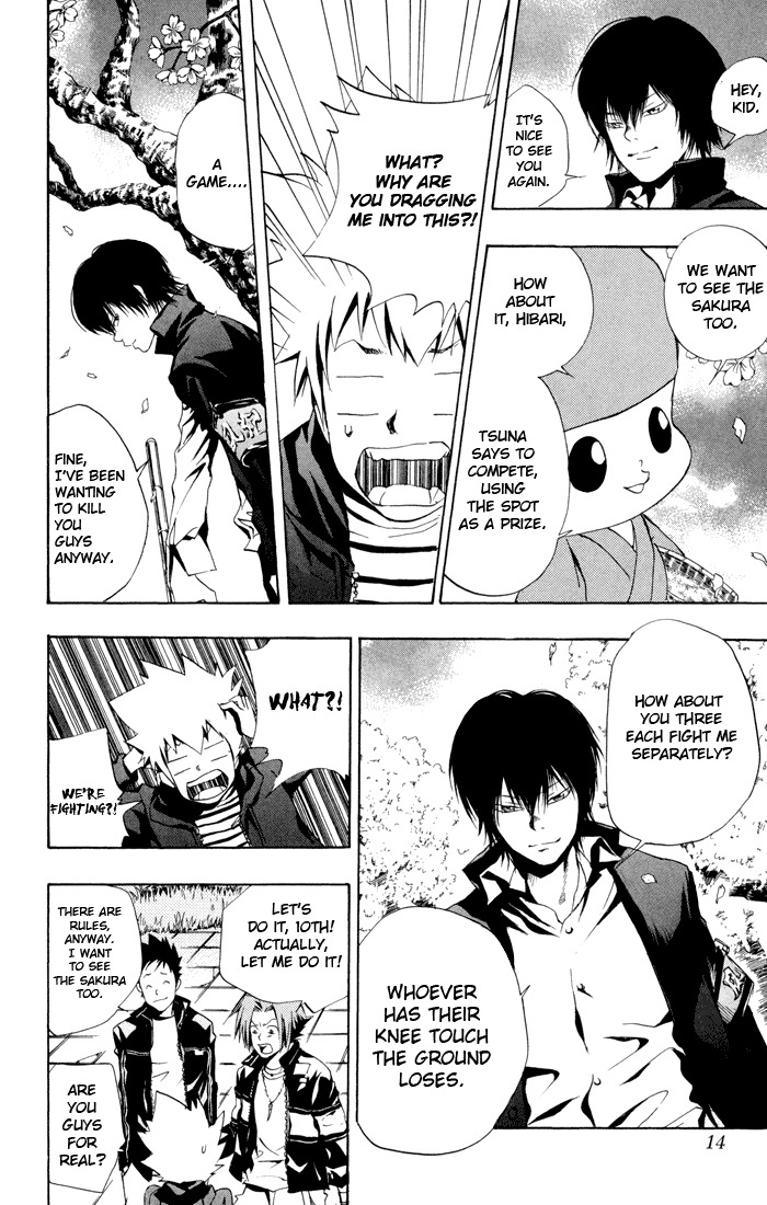 Kateikyoushi Hitman Reborn! Chapter 43 page 13 - Chapter 43: Sakura Viewing