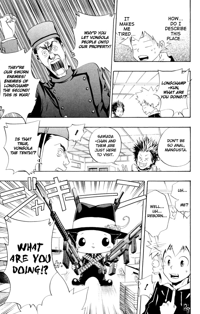 Kateikyoushi Hitman Reborn! Chapter 46 page 15 - Chapter 46: Longchamp's Home