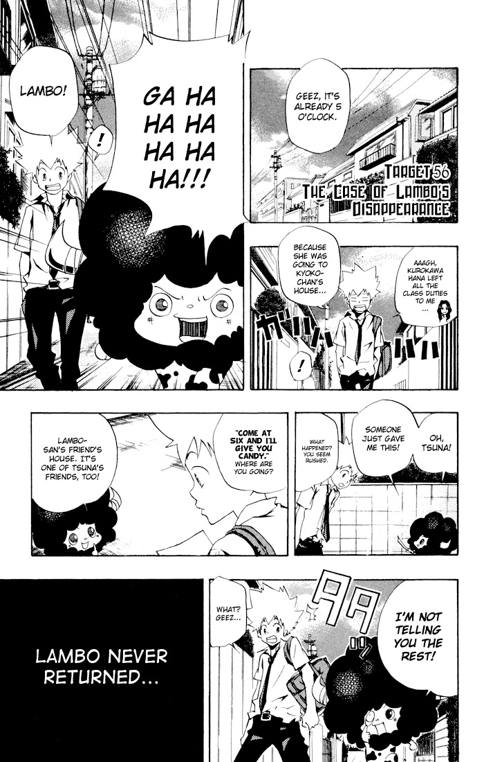 Kateikyoushi Hitman Reborn! Chapter 56 page 1 - Chapter 56: The Case of Lambo's Disappearance