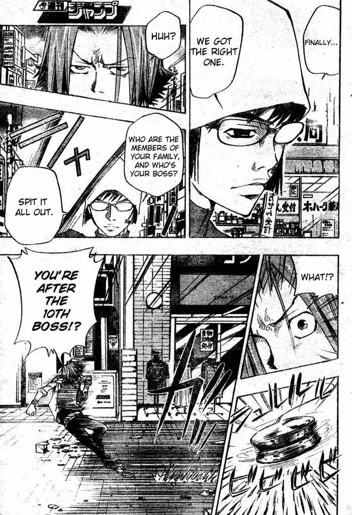 Kateikyoushi Hitman Reborn! Chapter 64 page 9 - Chapter 64: Gokudera Hayato vs. Kakimoto Chikusa