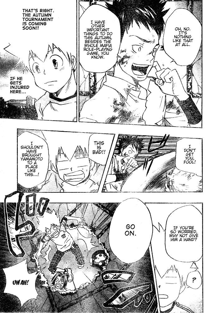 Kateikyoushi Hitman Reborn! Chapter 67 page 13 - Chapter 67: Yamamoto Takeshi vs. Joushima Ken