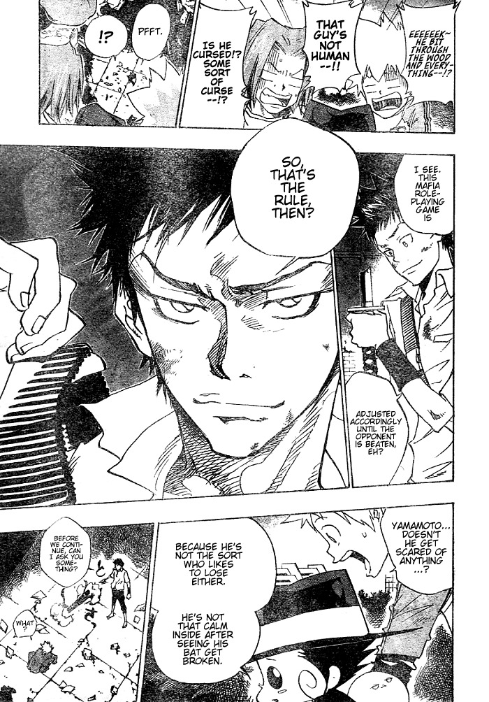 Kateikyoushi Hitman Reborn! Chapter 67 page 7 - Chapter 67: Yamamoto Takeshi vs. Joushima Ken