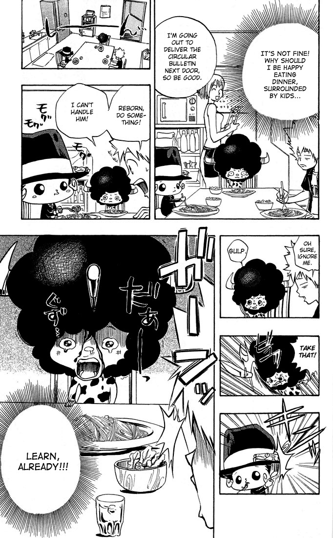Kateikyoushi Hitman Reborn! Chapter 7 page 13 - Chapter 7: Crybaby Rambo