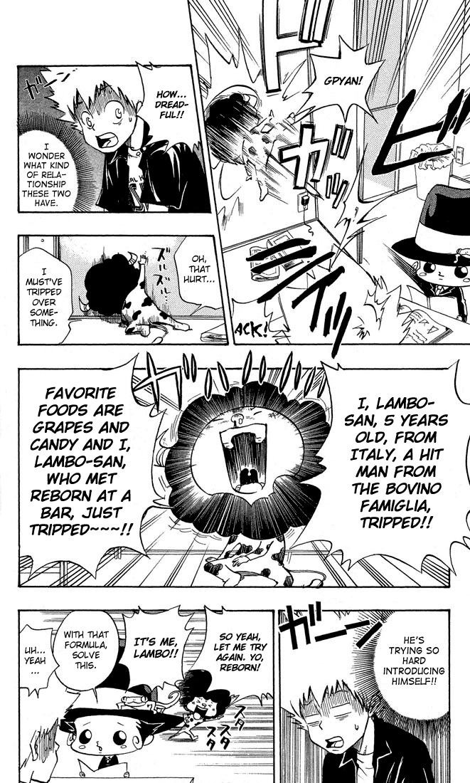 Kateikyoushi Hitman Reborn! Chapter 7 page 6 - Chapter 7: Crybaby Rambo