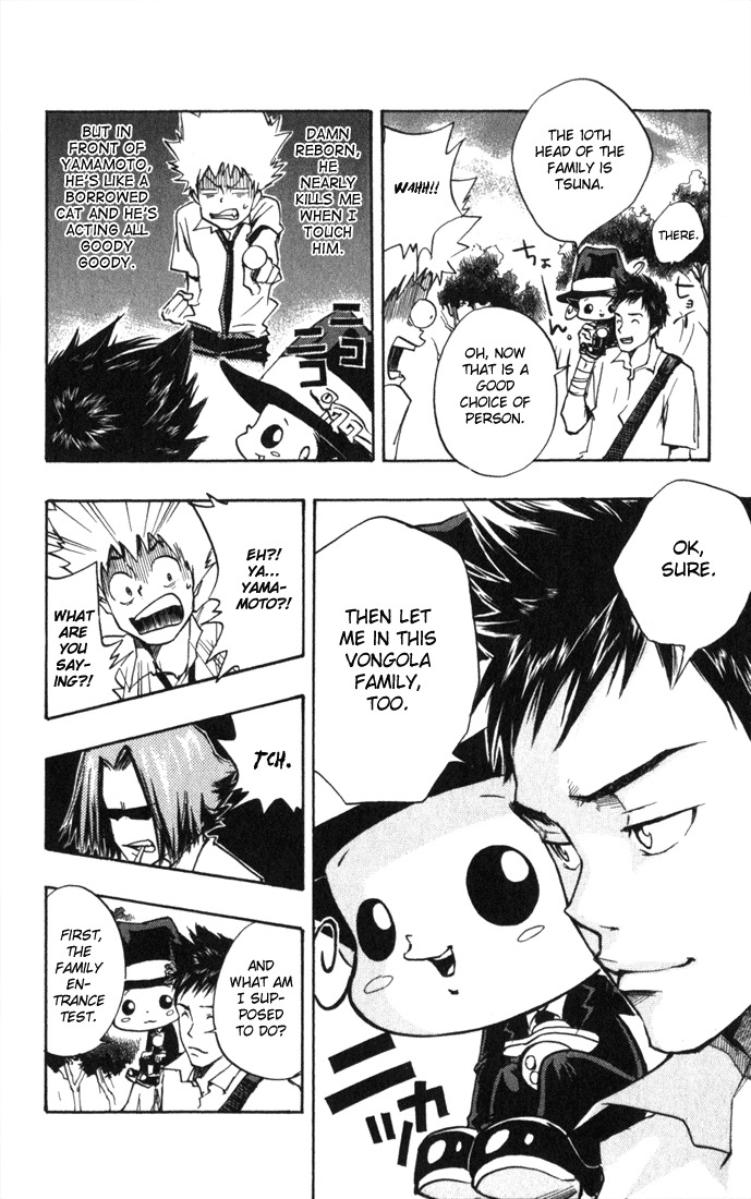 Kateikyoushi Hitman Reborn! Chapter 8 page 14 - Chapter 8: Family Entrance Test