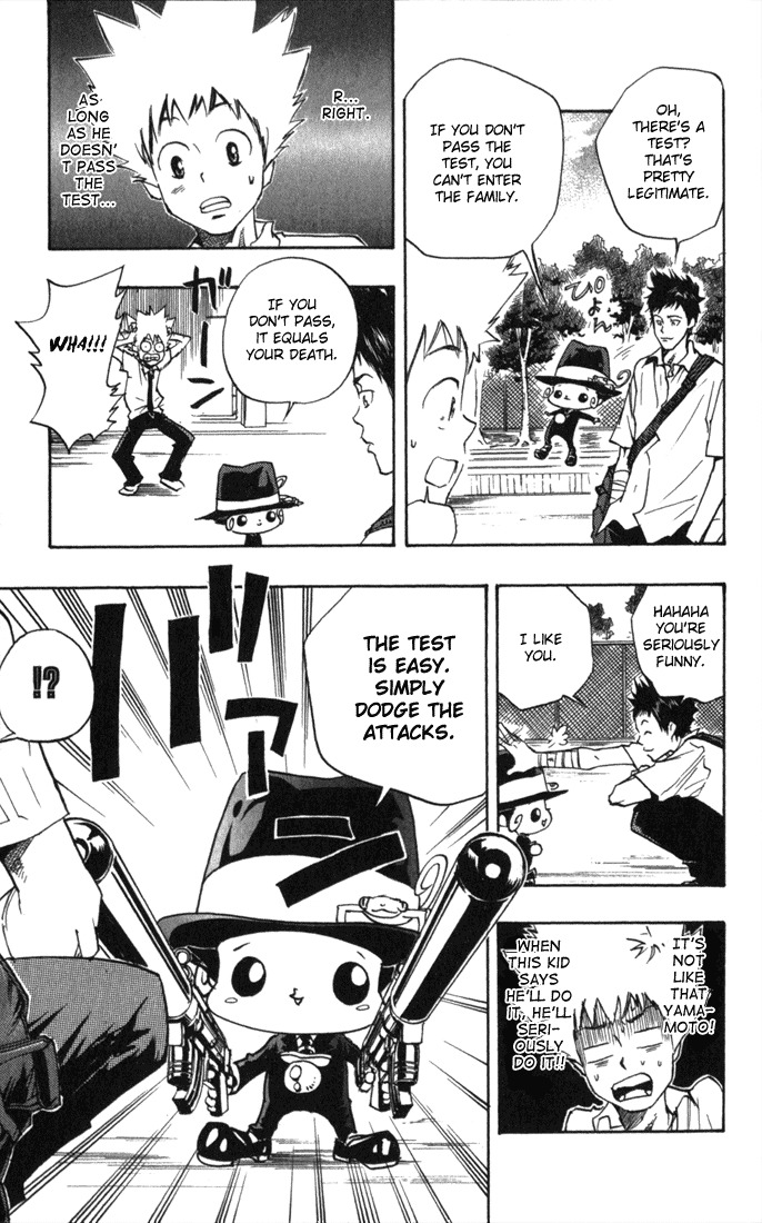 Kateikyoushi Hitman Reborn! Chapter 8 page 15 - Chapter 8: Family Entrance Test