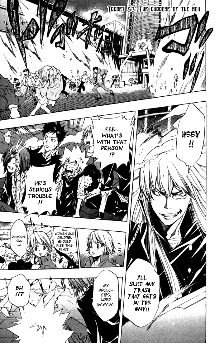 Kateikyoushi Hitman Reborn! Chapter 83 page 1 - Chapter 83: The Purpose of the Boy