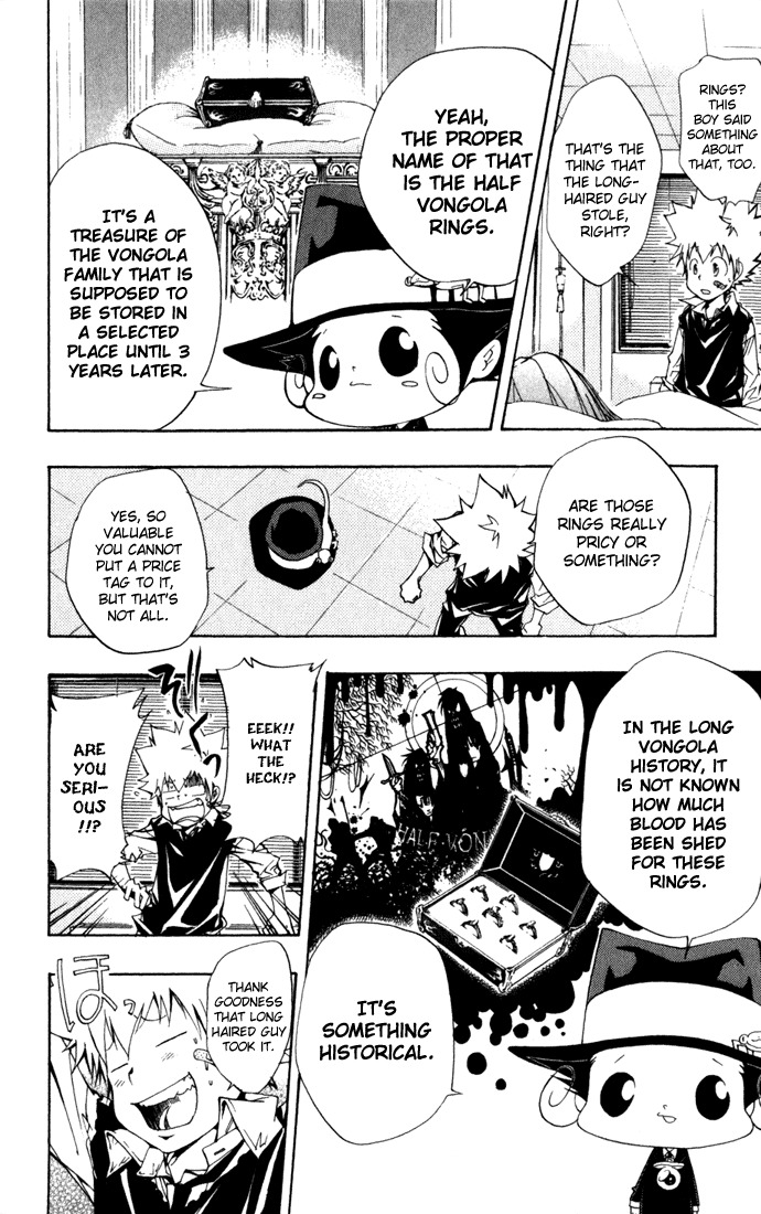 Kateikyoushi Hitman Reborn! Chapter 84 page 11 - Chapter 84: Half Vangola Rings