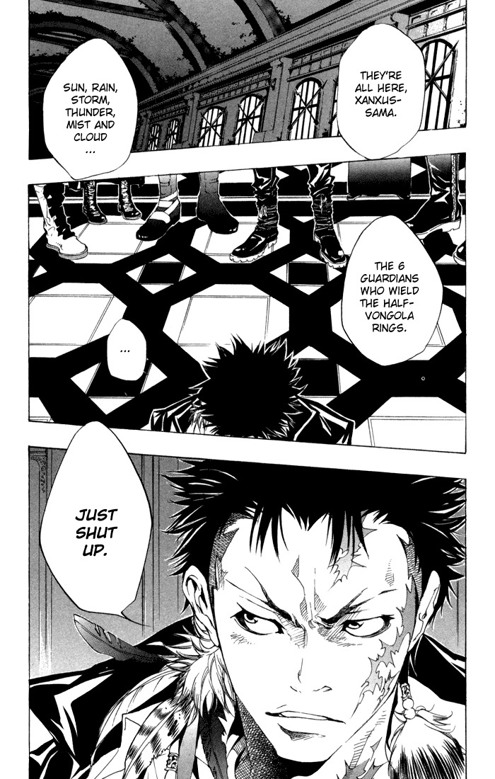 Kateikyoushi Hitman Reborn! Chapter 90 page 8 - Chapter 90: Varia's Footsteps