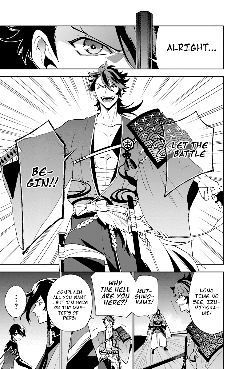 Katsugeki Touken Ranbu Chapter 2 page 13 - Chapter 2: Commanding Officer