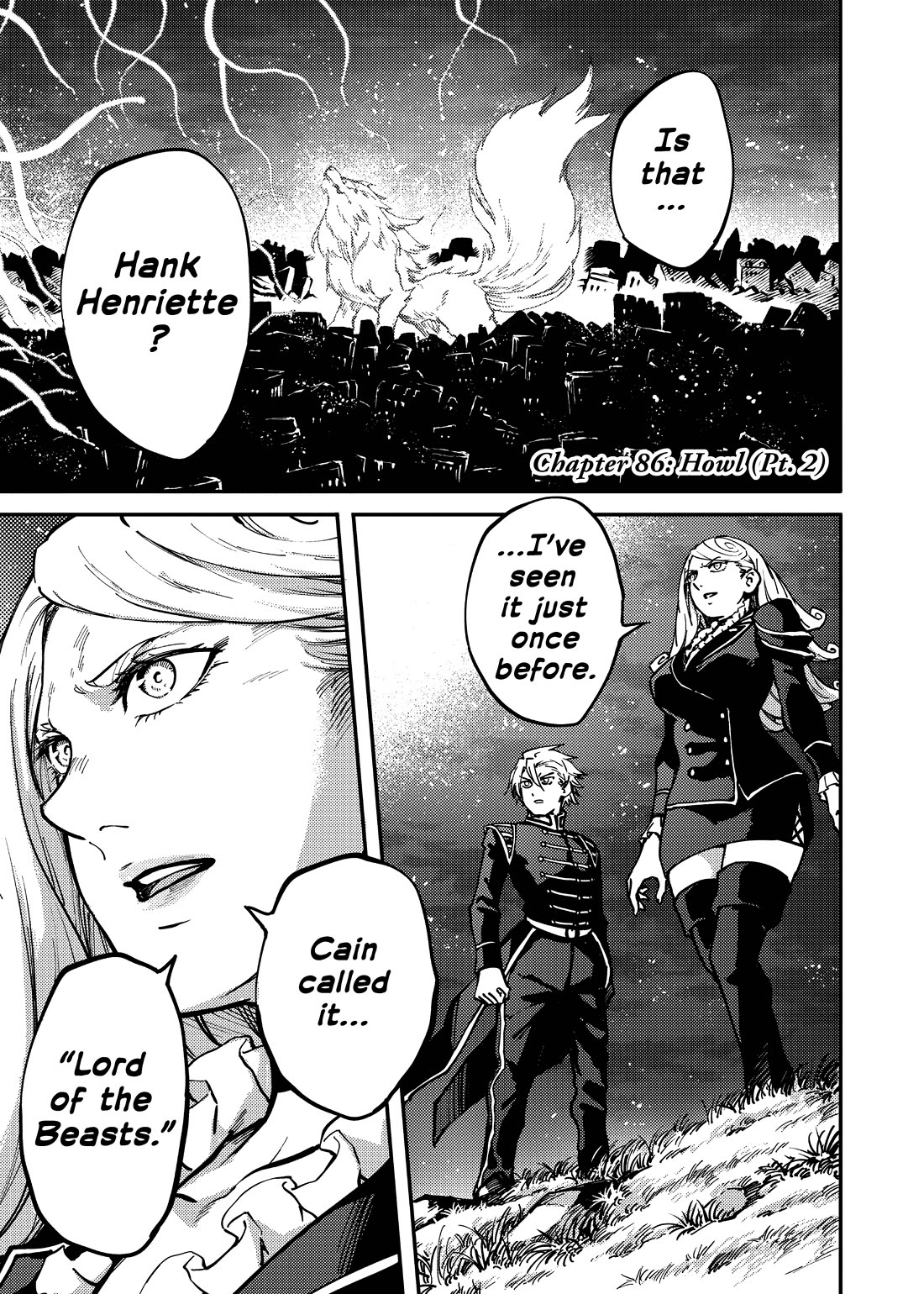 Katsute Kami Datta Kemonotachi e Chapter 86 page 1 - Chapter 86: Howl (Pt. 2)
