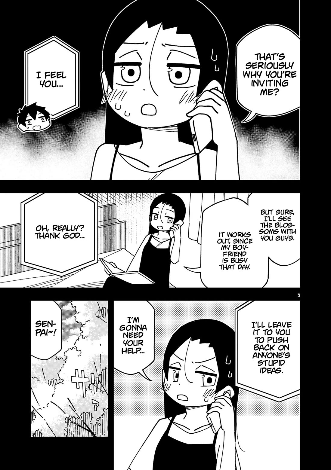 Kawaii Kouhai ni Iwasaretai Chapter 126 page 5 - Chapter 126: I want to be surrounded by cherry blossoms with everyone