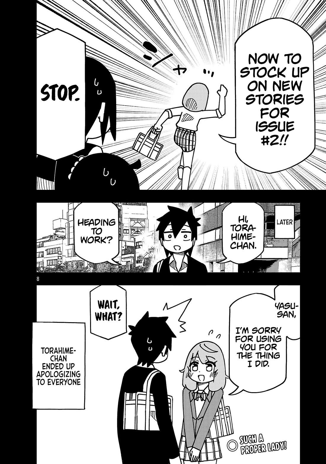 Kawaii Kouhai ni Iwasaretai Chapter 140 page 8 - Chapter 140: I want to write the Torahime Newspaper