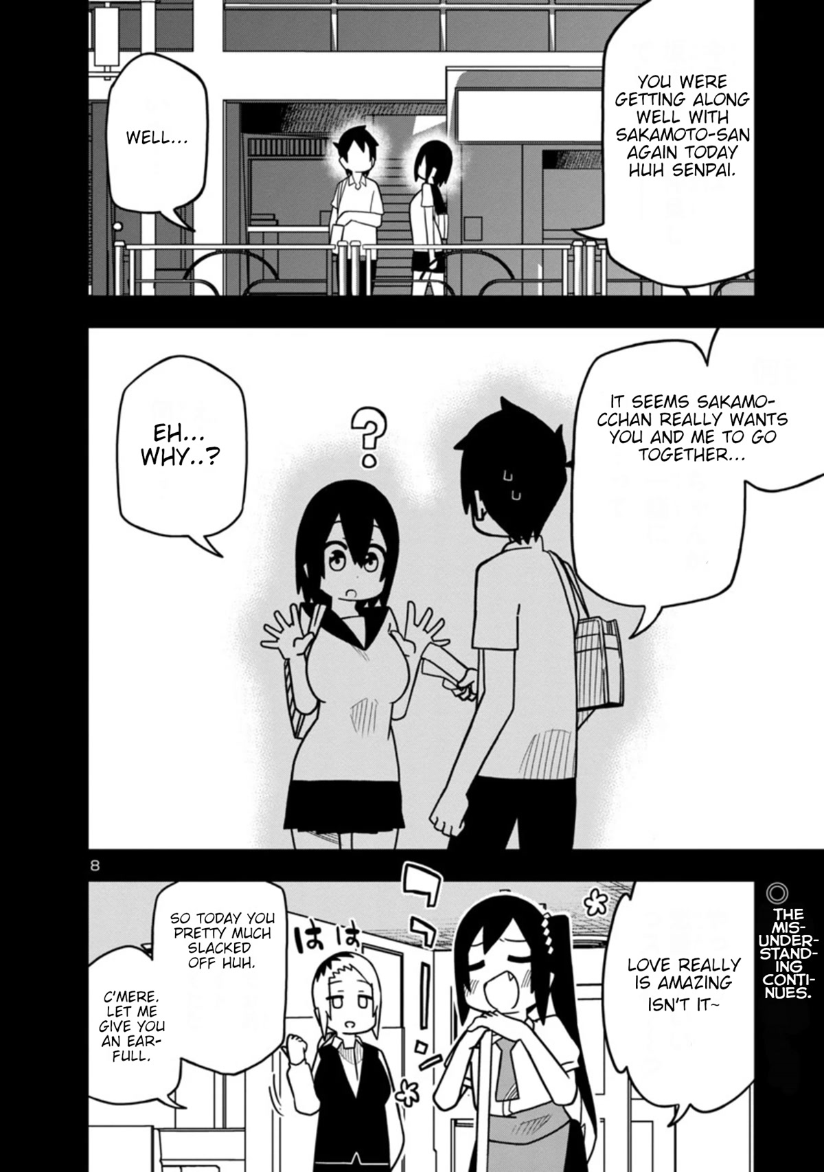 Kawaii Kouhai ni Iwasaretai Chapter 42 page 8 - Chapter 42: She wants to make him say "with Moriyama."