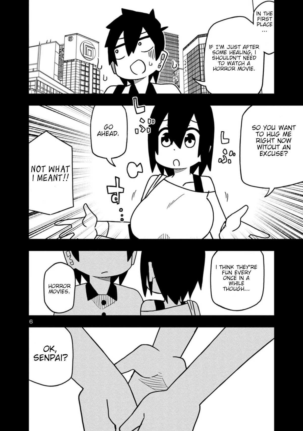 Kawaii Kouhai ni Iwasaretai Chapter 47 page 6 - Chapter 47: I want to make him say he'll watch a horror movie.