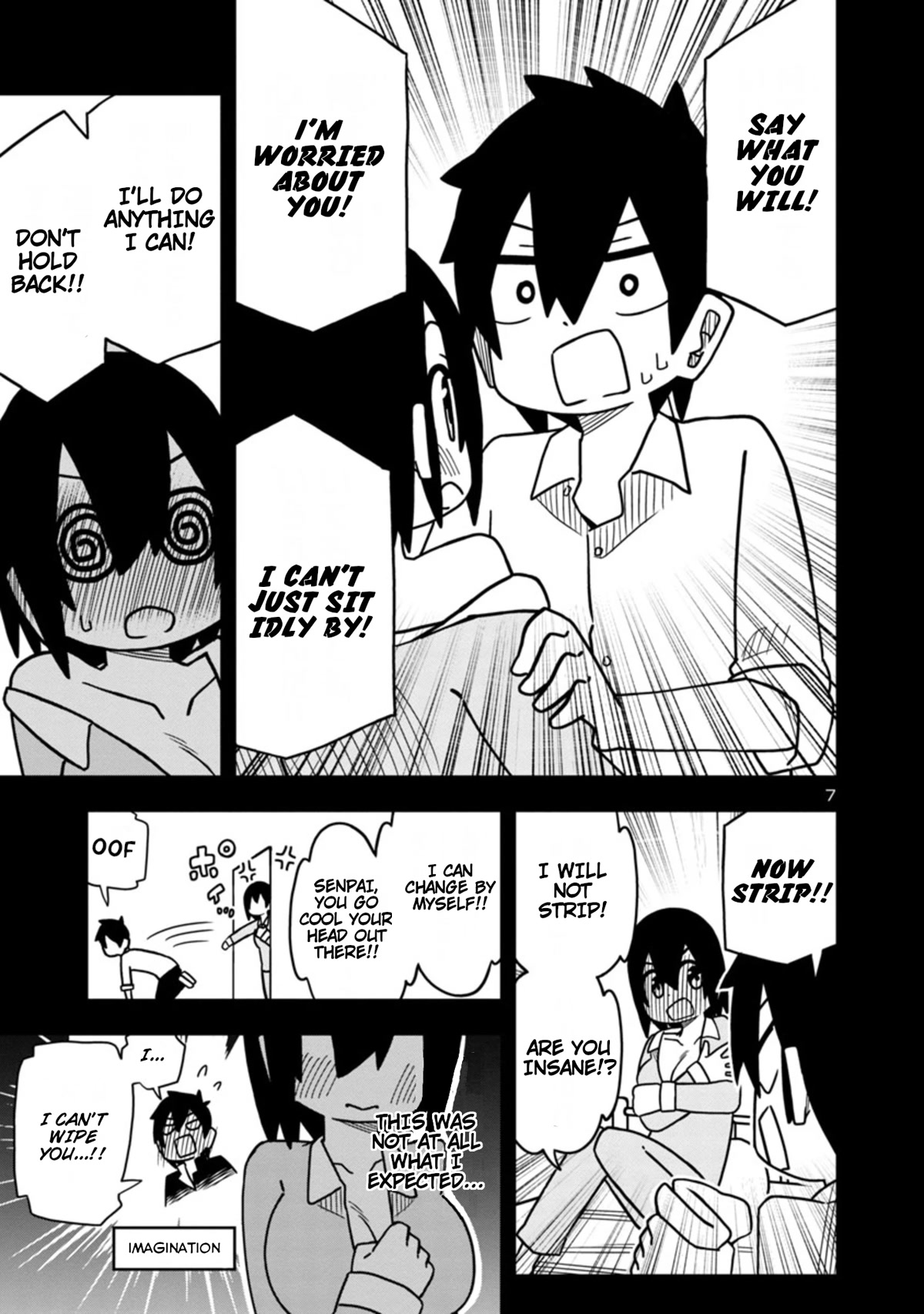 Kawaii Kouhai ni Iwasaretai Chapter 48 page 7 - Chapter 48: I want to make him say "I can't wipe you!"