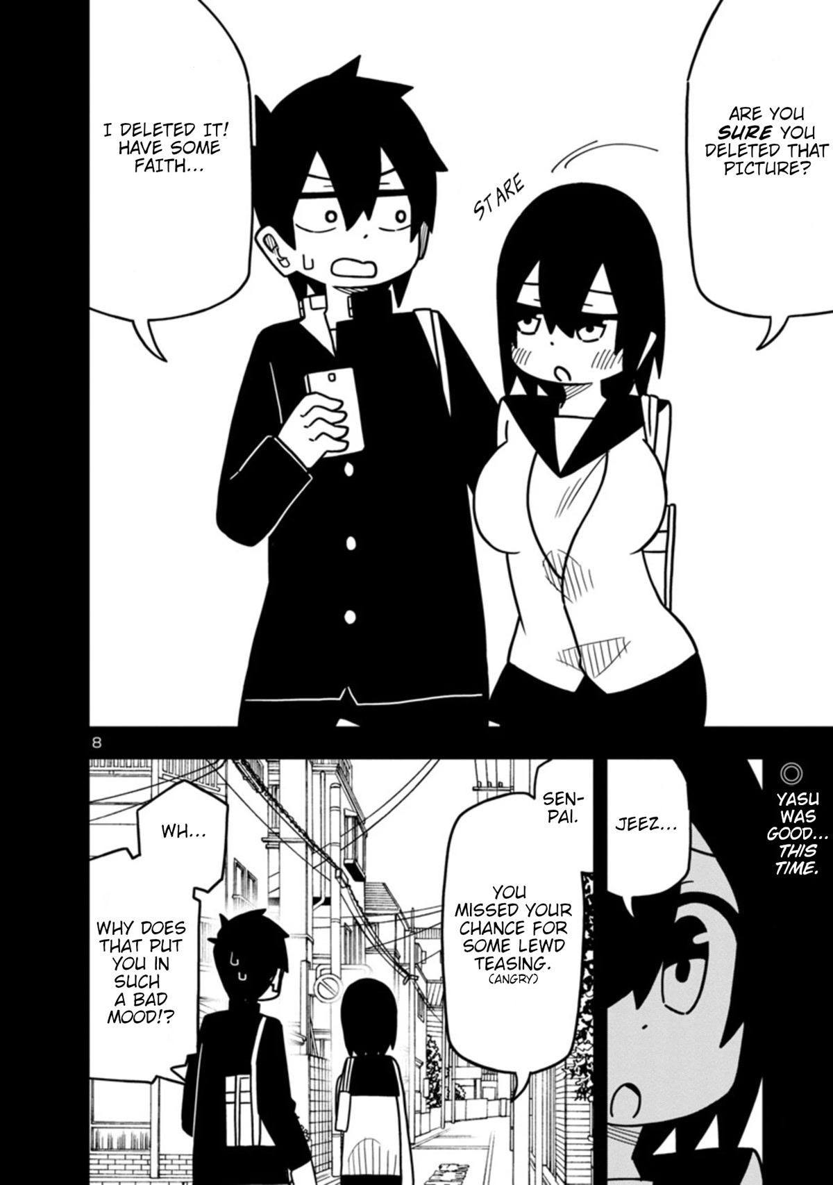 Kawaii Kouhai ni Iwasaretai Chapter 59 page 8 - Chapter 59: I want to deceive him by pretending to sleep