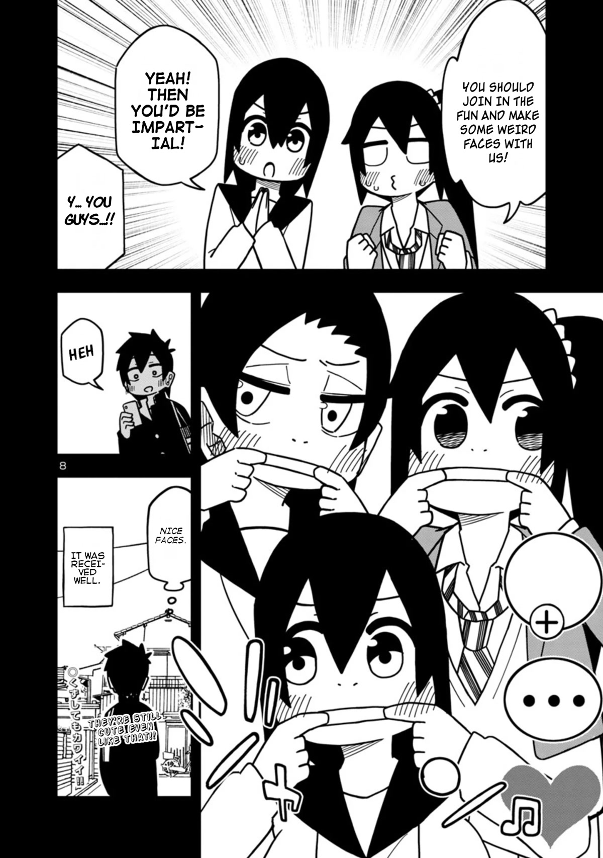 Kawaii Kouhai ni Iwasaretai Chapter 70 page 8 - Chapter 70: I want to make him laugh with a weird face.