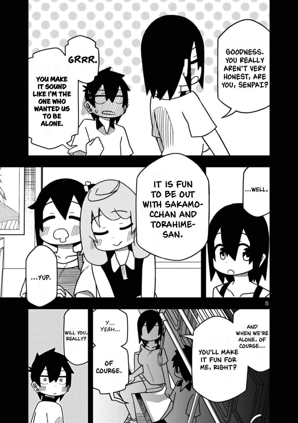 Kawaii Kouhai ni Iwasaretai Chapter 85 page 5 - Chapter 85: I want to sway on this train forever.