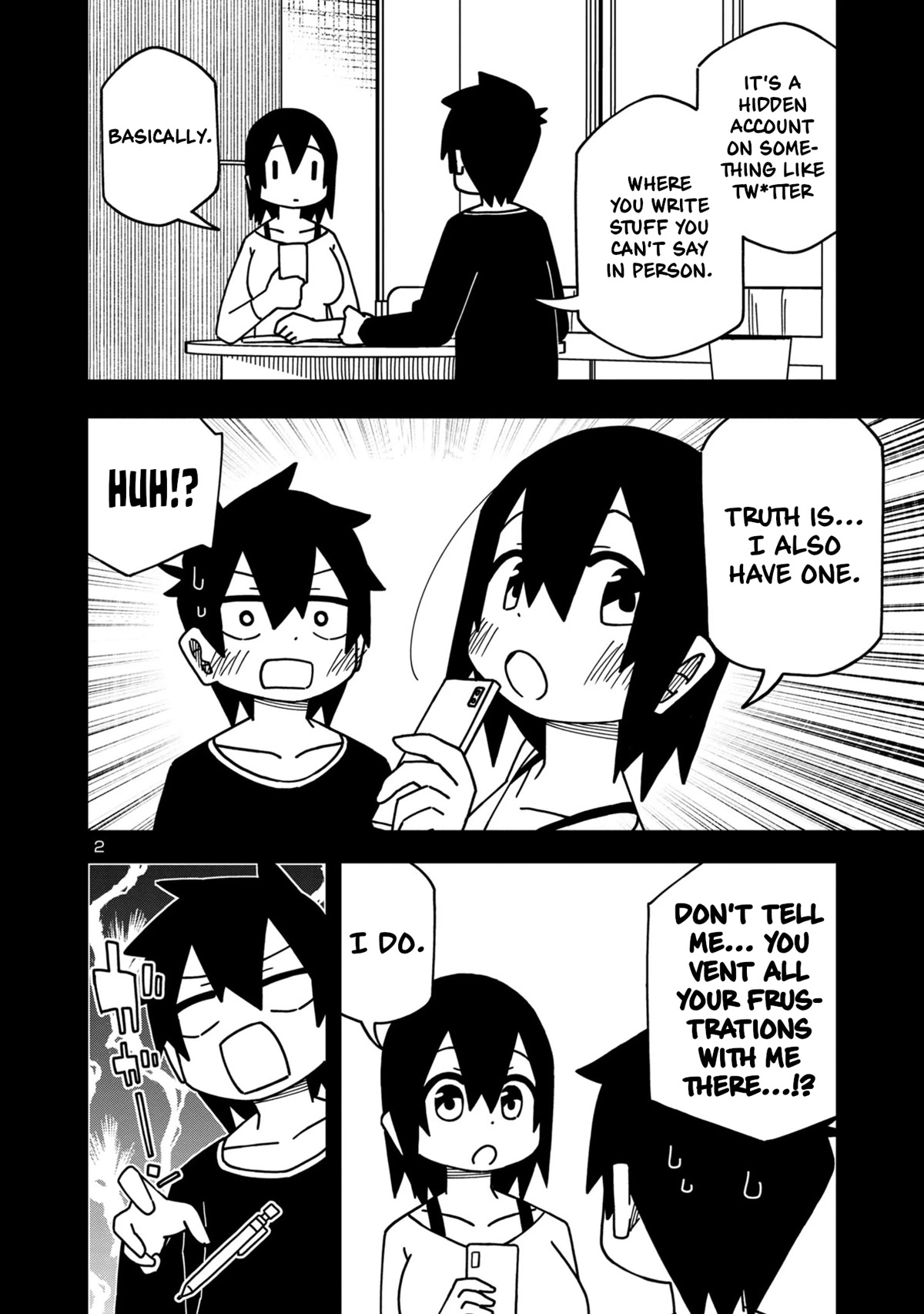 Kawaii Kouhai ni Iwasaretai Chapter 99 page 2 - Chapter 99: I want to hint at it on my private account.