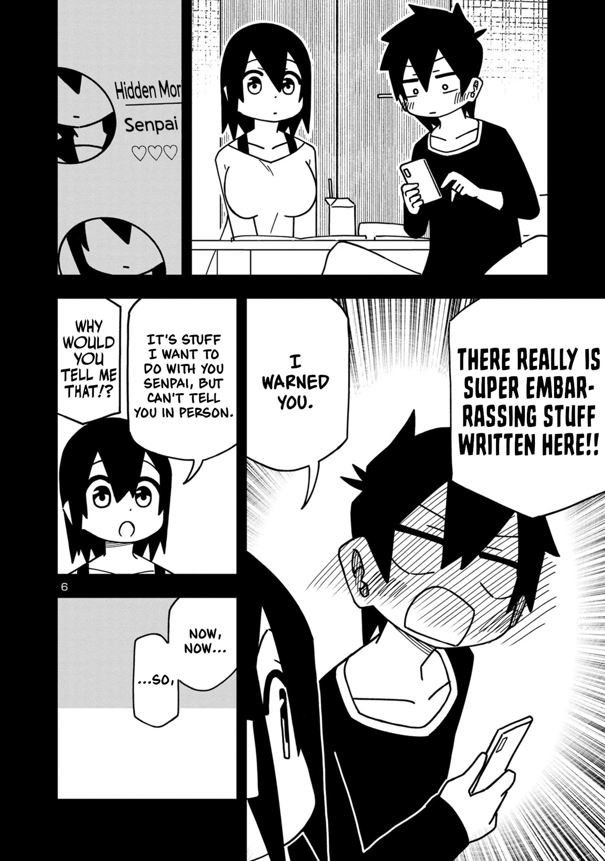 Kawaii Kouhai ni Iwasaretai Chapter 99 page 6 - Chapter 99: I want to hint at it on my private account.