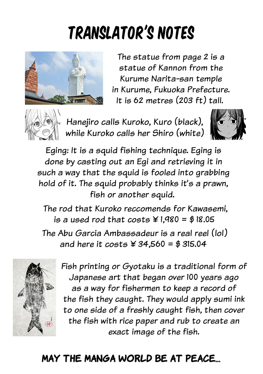 Kawasemi's Fishing and Cooking Chapter 4 page 36 - Chapter 4