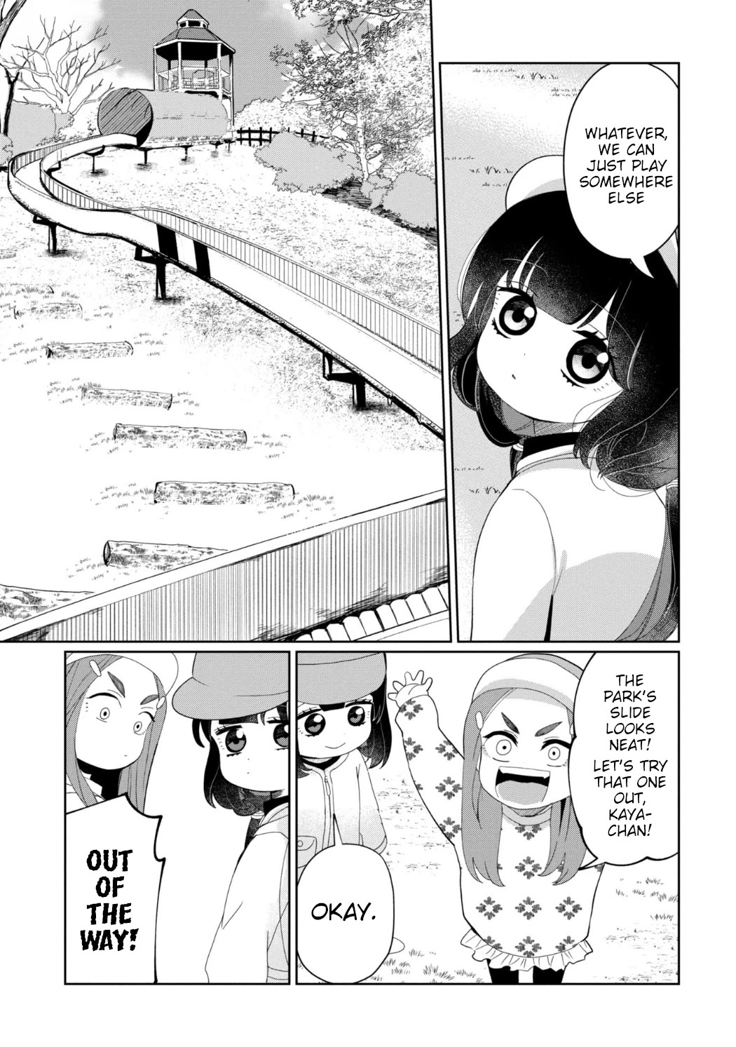 Kaya-chan isn't scary Chapter 24 page 3 - Chapter 24: Playground equipment is not scary
