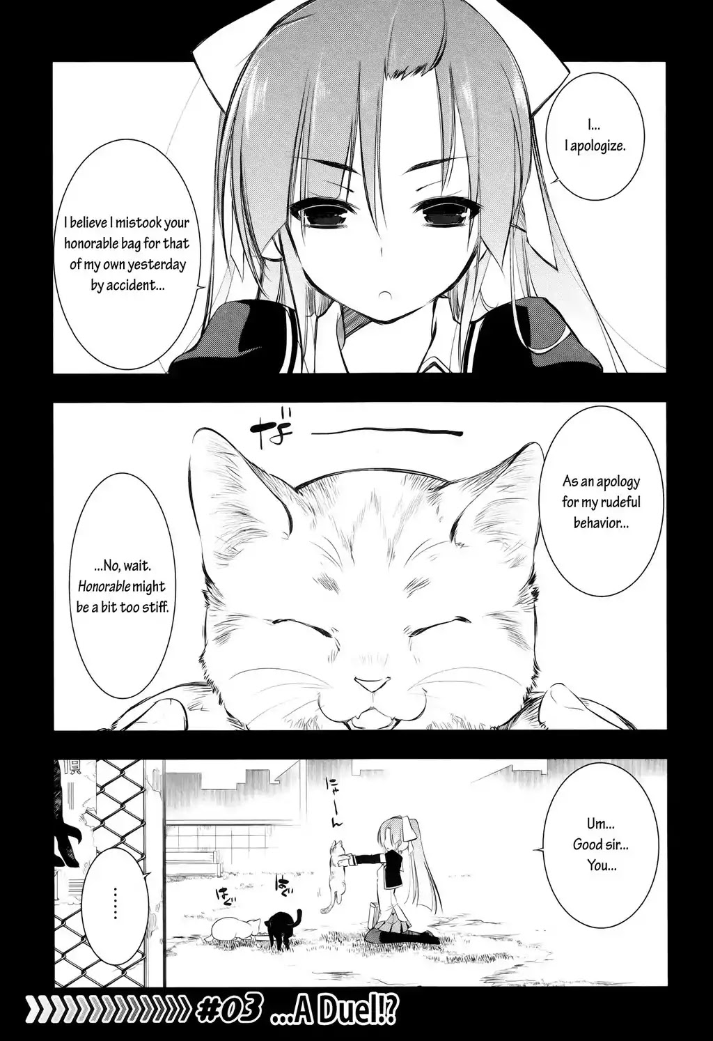 Kebukurohatsu, Zensekai Yuki! Chapter 3 page 1 - Chapter 3 : ...A Duel!?