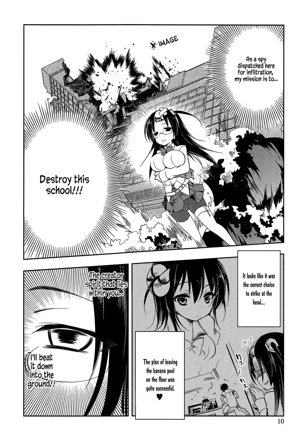 Kebukurohatsu, Zensekai Yuki! Chapter 6 page 10 - Chapter 6 : High School Spy, Infiltration!